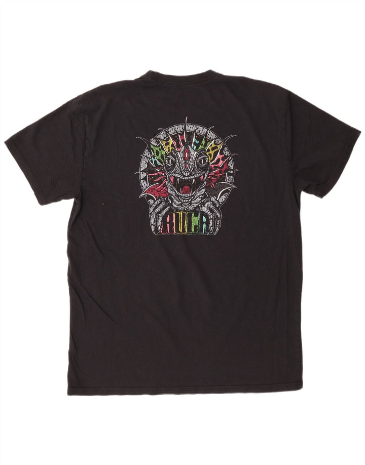 RVCA - Camiseta gráfica de ajuste relajado para hombre, talla grande, color negro