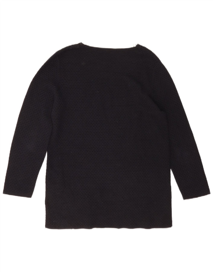 Cos Top para mujer manga 3/4 UK 10 Pequeño algodón negro