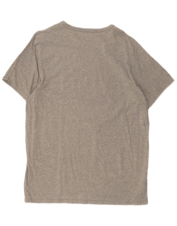 Calvin Klein Camiseta gráfica para hombre Top grande de algodón gris