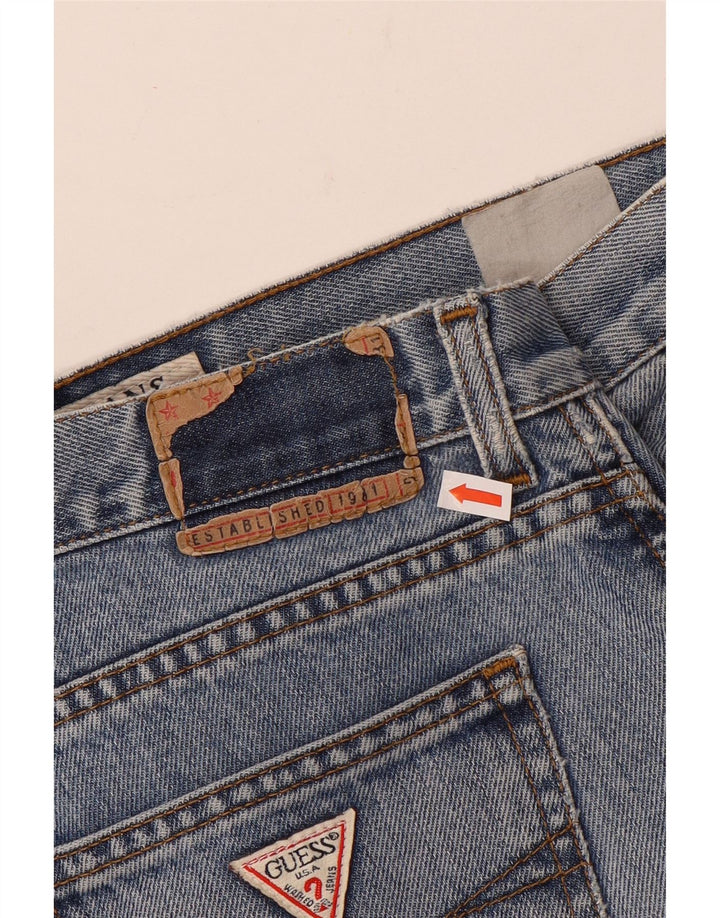 Guess Vaqueros rectos desgastados para hombre W34 L31 Azul