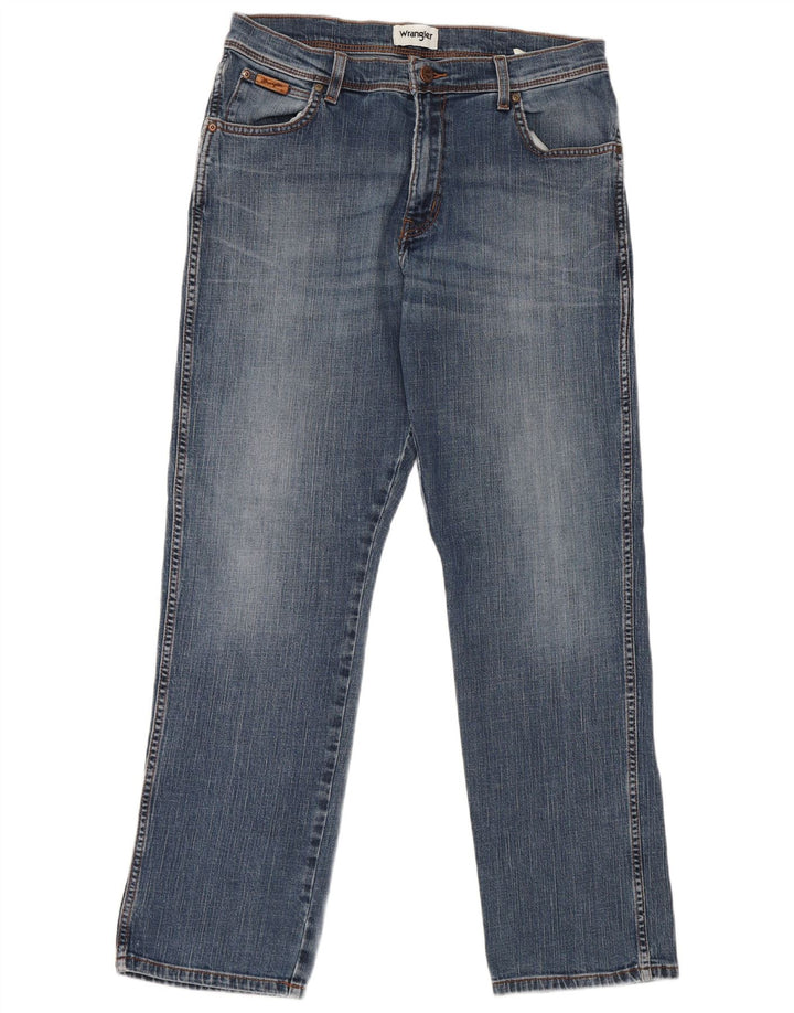 Wrangler Vaqueros rectos para hombre W34 L32 Algodón azul