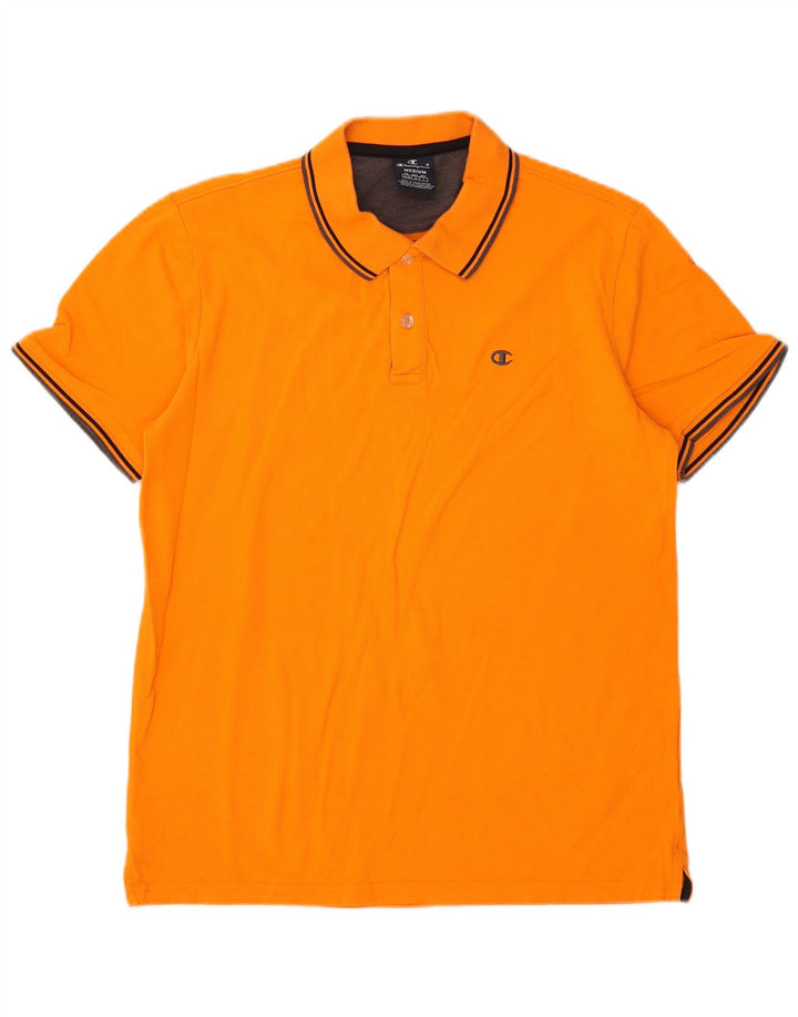 Champion Polo De Hombre De Algodón A Rayas Naranja Medio