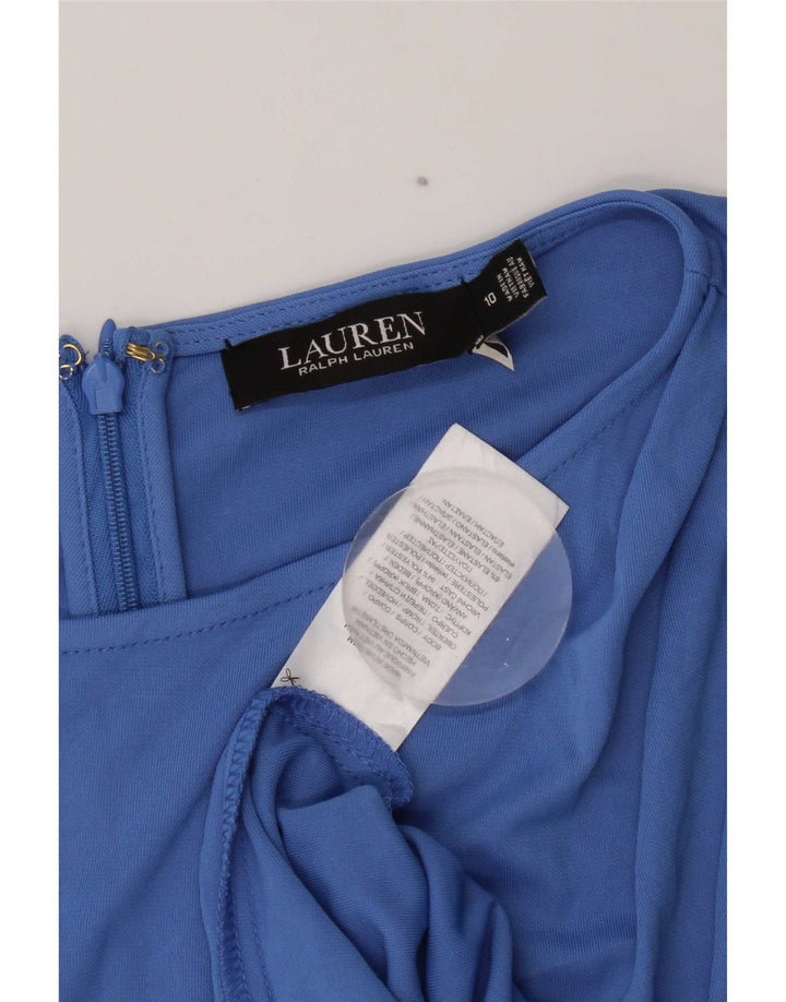 Ralph Lauren Vestido tubo para mujer US 10 Grande Poliéster azul