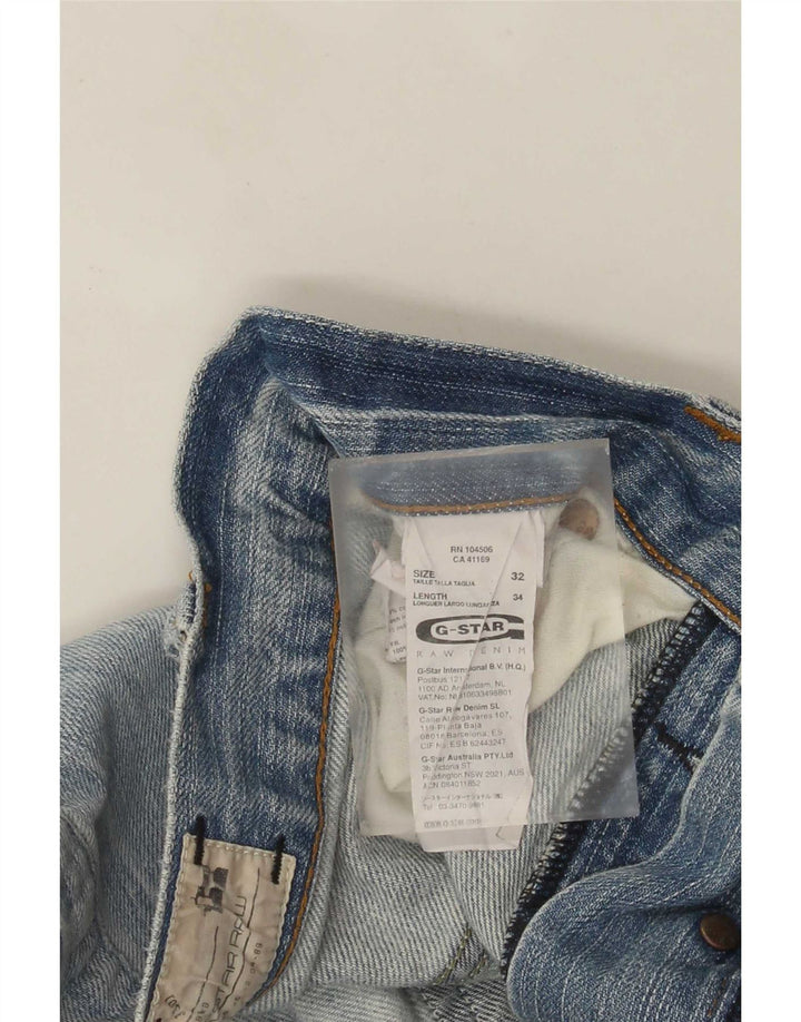 Vaqueros rectos desgastados para hombre G-Star W32 L34 Algodón azul