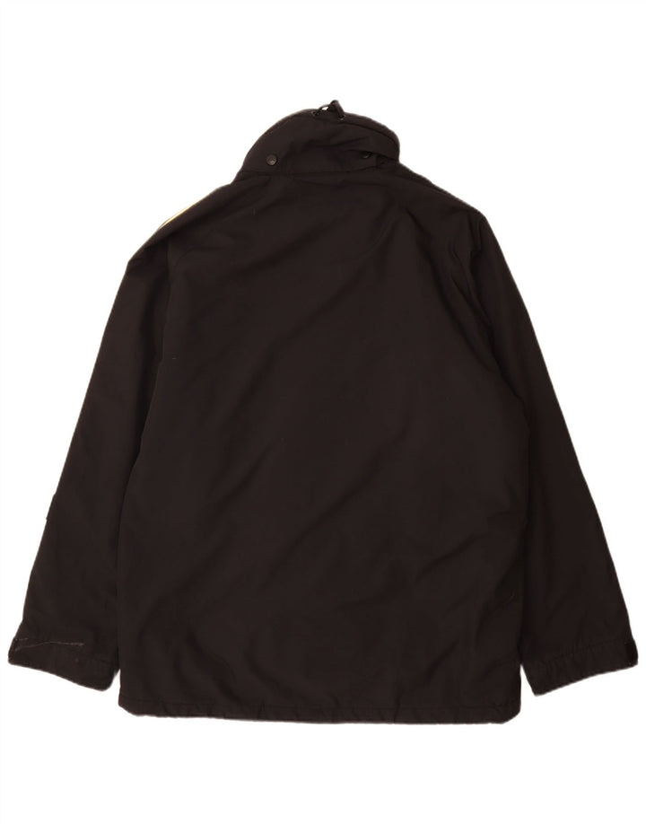 Adidas Chaqueta cortavientos con capucha para hombre UK 40/42 Medium Negro Poliamida