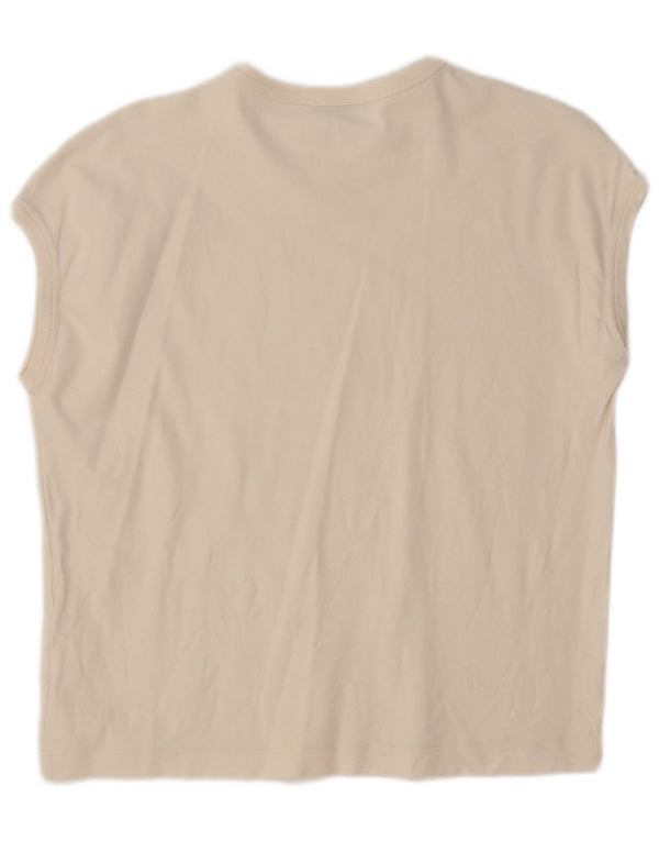 Massimo Dutti Camiseta Mujer Top UK 44 Medium Beige