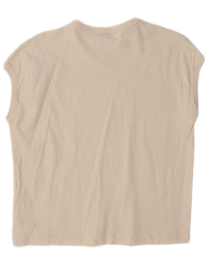 Massimo Dutti Camiseta Mujer Top UK 44 Medium Beige