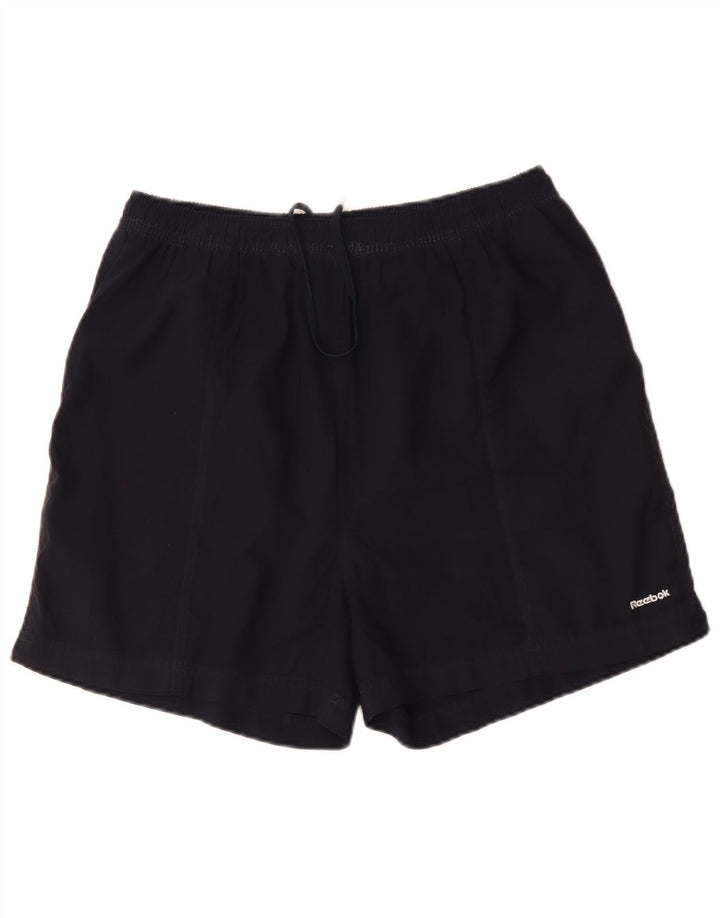 Reebok Pantalones cortos deportivos para hombre XL Poliéster negro