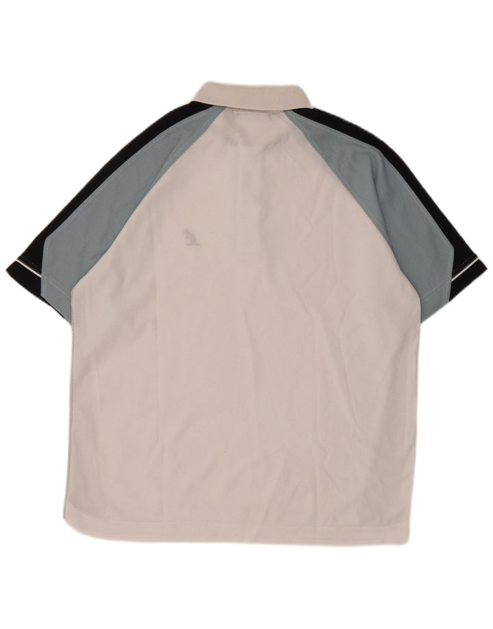AUSTRALIAN L'ALPINA Polo para hombre Grande Blanco Colorblock Poliéster