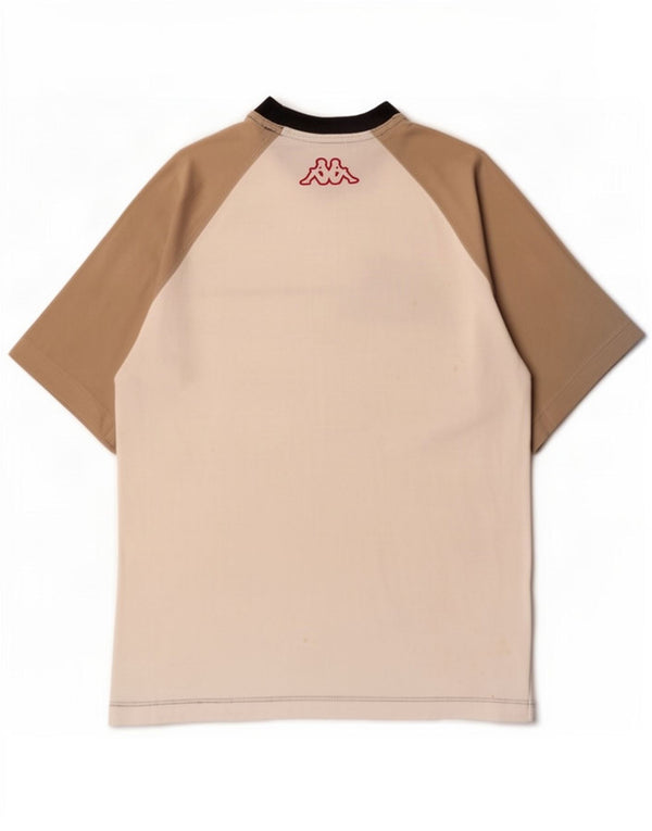 Kappa Hombre Camiseta Gráfica Top Grande Blanco Colorblock Algodón