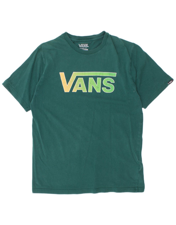 Vans Camiseta gráfica de ajuste clásico para niños 12-13 años Grande Algodón verde