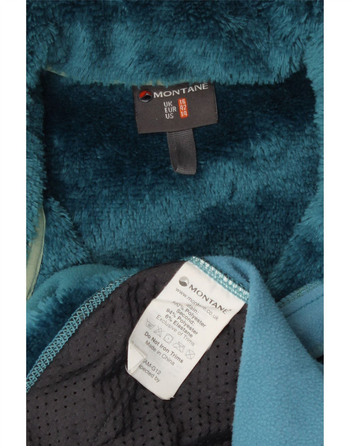 Montane Chaqueta polar para mujer UK 46 Grande Azul Colorblock Poliéster