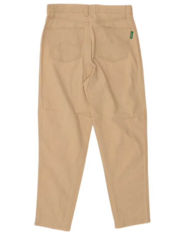 BENETTON Pantalones cortos de cintura alta para mujer IT 44 Medium W26 L24 Beige
