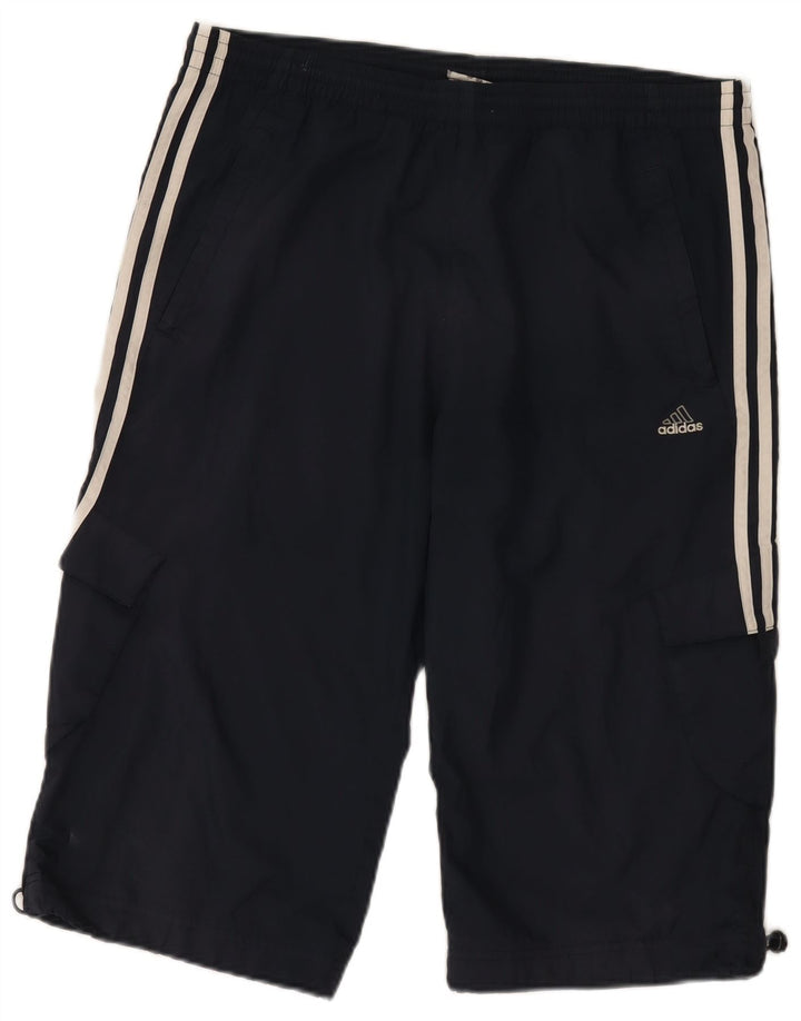 Adidas Mens Cargo Sport Shorts Pequeño Azul Marino