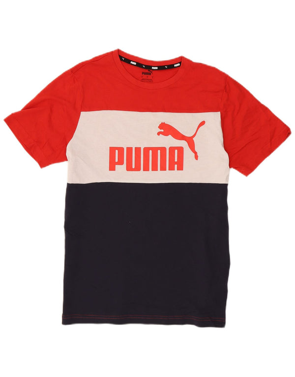 Puma Hombre Camiseta Gráfica Top Small Multicolor Colorblock Algodón