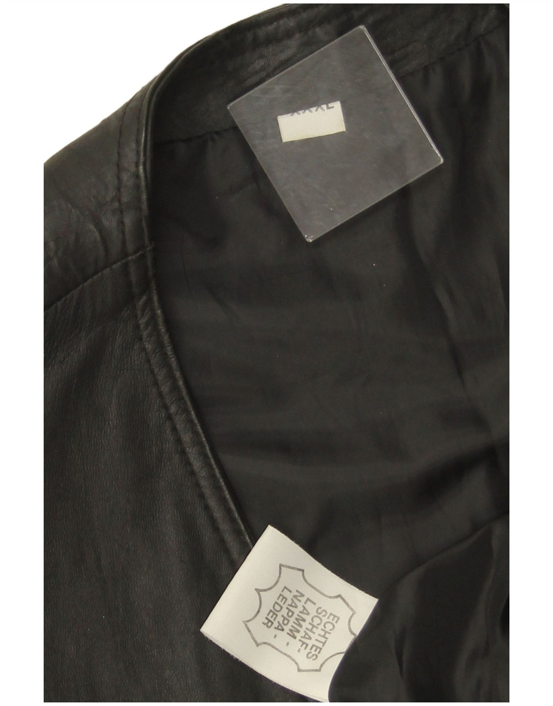 VINTAGE Chaleco de cuero para hombre 3XL Cuero negro