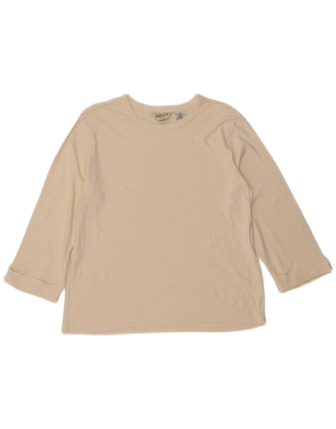 ORVIS Top extragrande para mujer manga 3/4 UK 14 Algodón beige medio