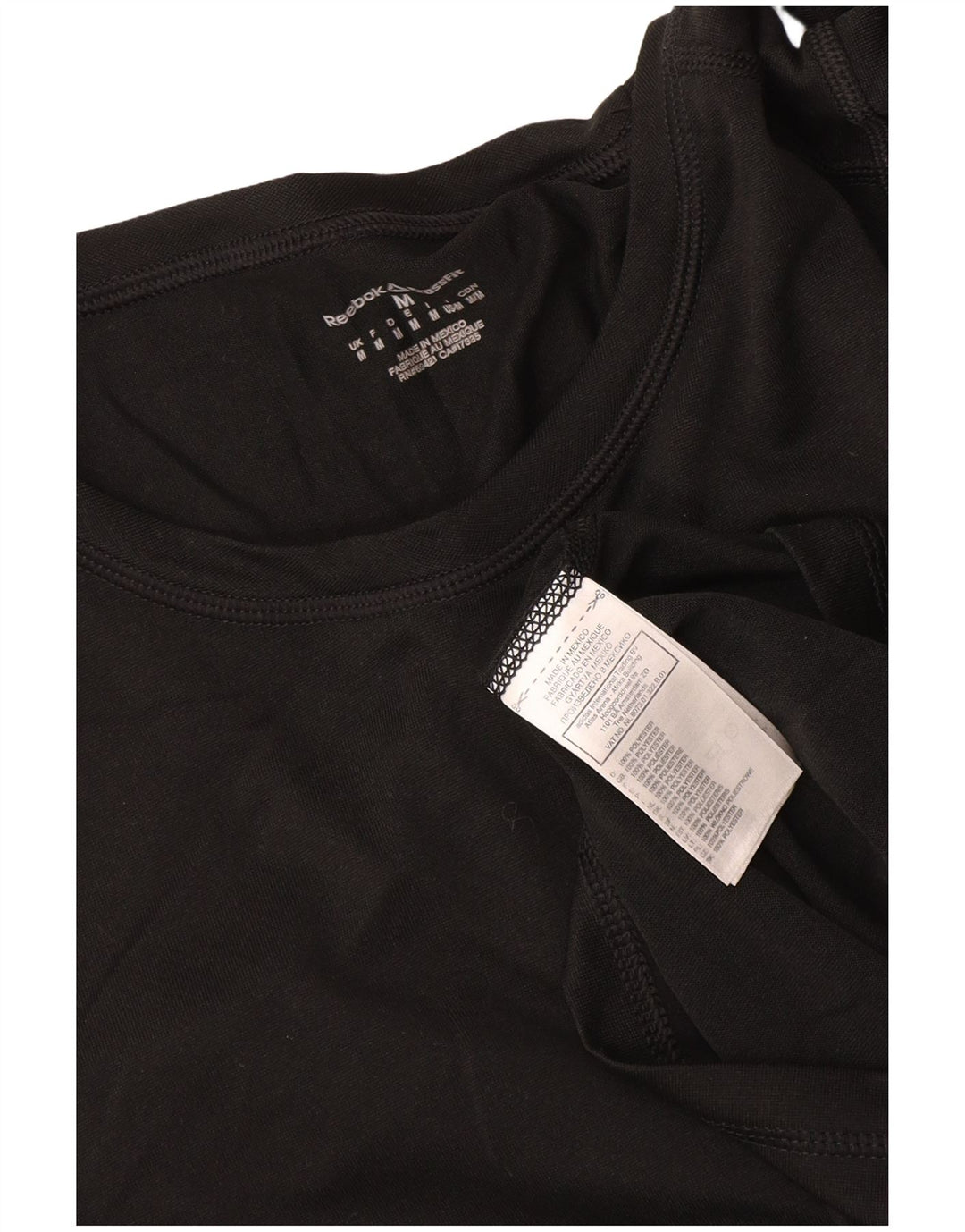 Reebok Hombre Cross Fit Top Manga Larga Medio Negro Poliéster