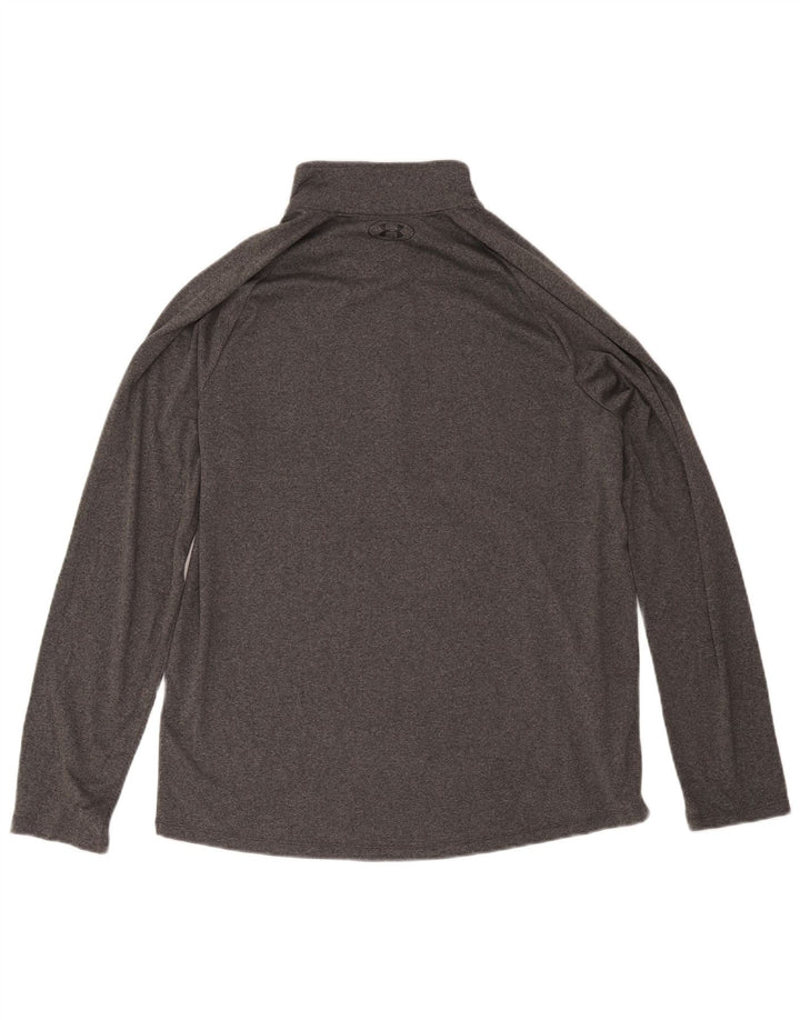Under Armour - Chándal con cremallera y cuello para hombre, talla grande, gris