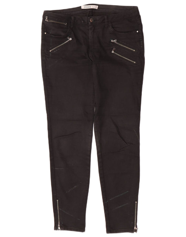 Zara Vaqueros pitillo para mujer EU 42 Large W32 L28 Negro