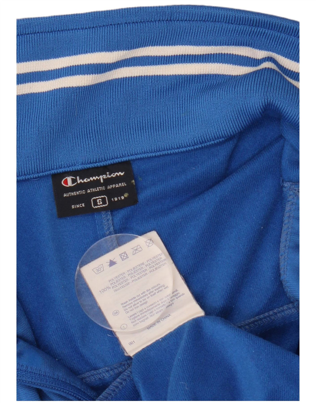 Champion Chaqueta De Chándal Con Gráfico Para Hombre, Poliéster Azul Pequeño