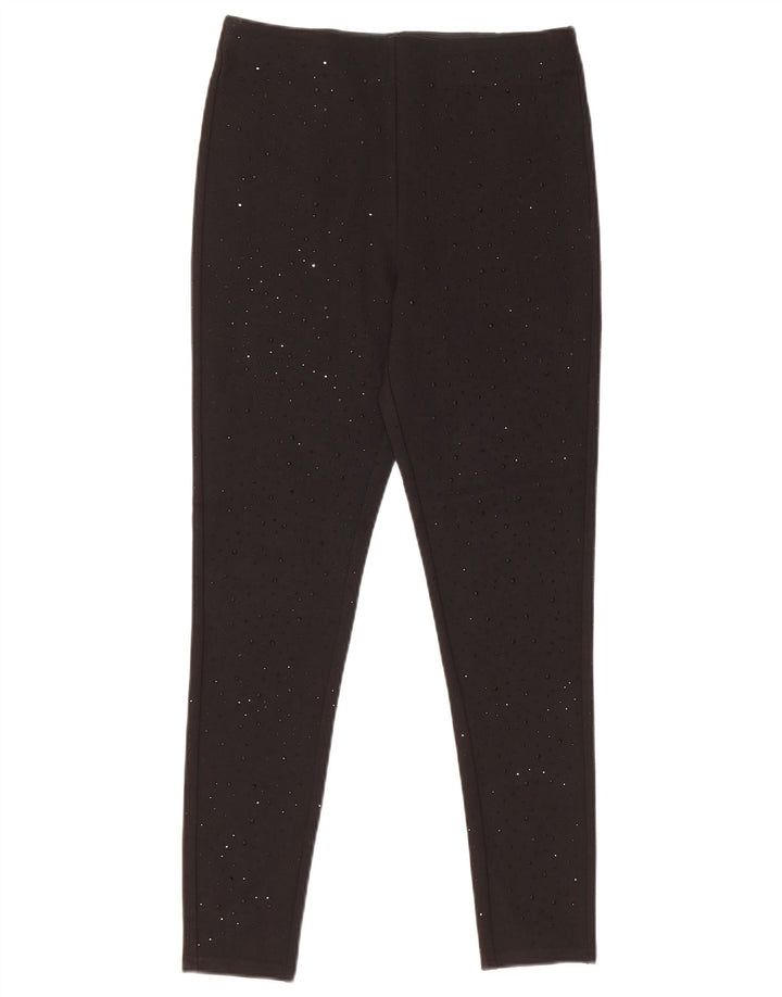 Zara Leggings Mujer UK 10 Small Viscosa Negra