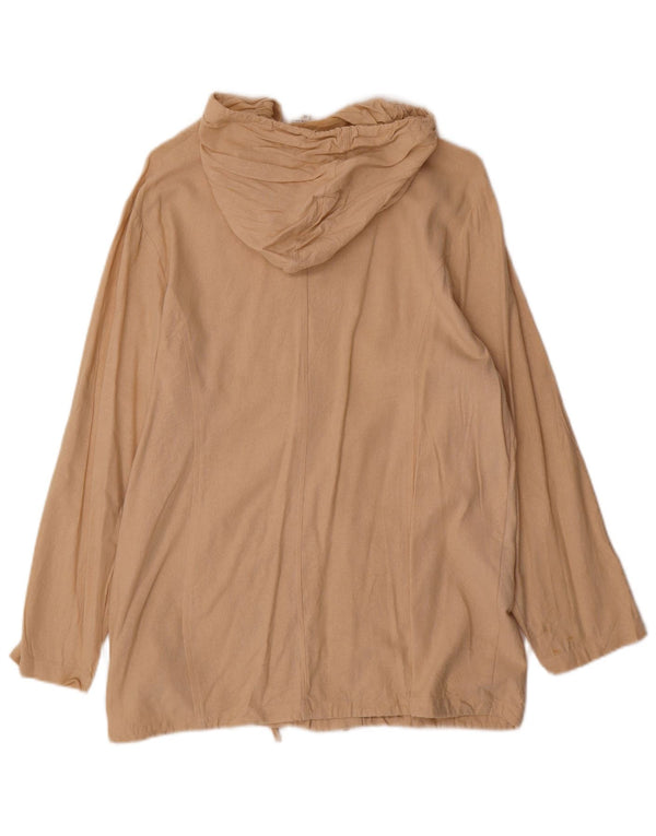 Cherie Chaqueta bomber con capucha para mujer IT 46 Large Beige Silk