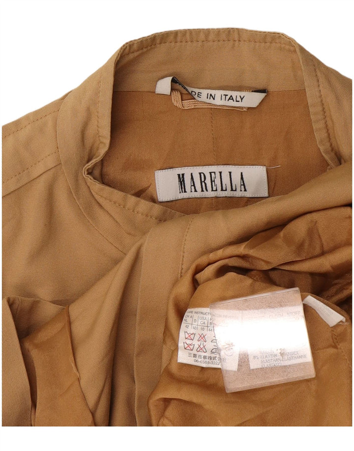 Marella Chaqueta utilitaria para mujer Reino Unido 44 Grande Algodón beige