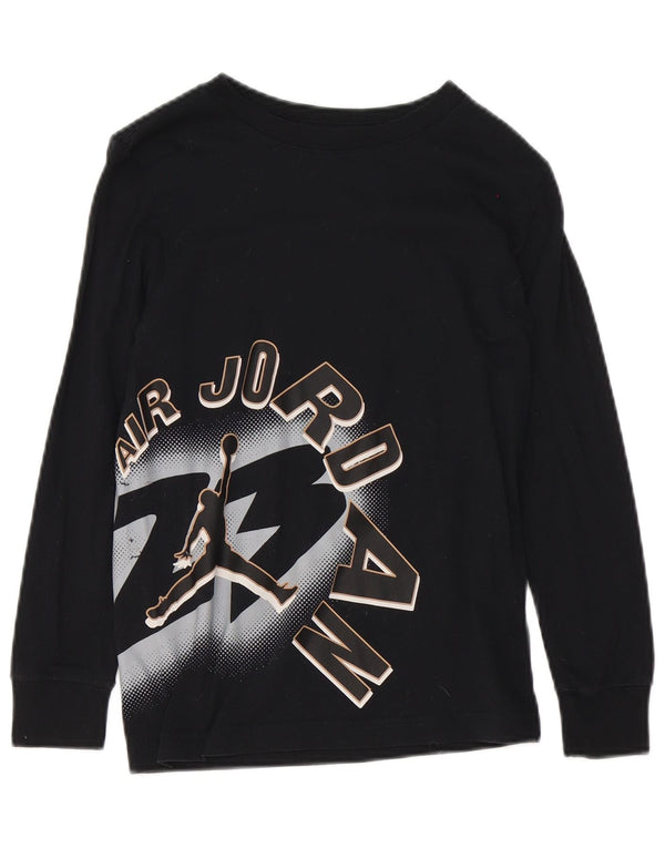 Jordan Boys Graphic Top Manga Larga 10-11 Años Mediano Negro Algodón