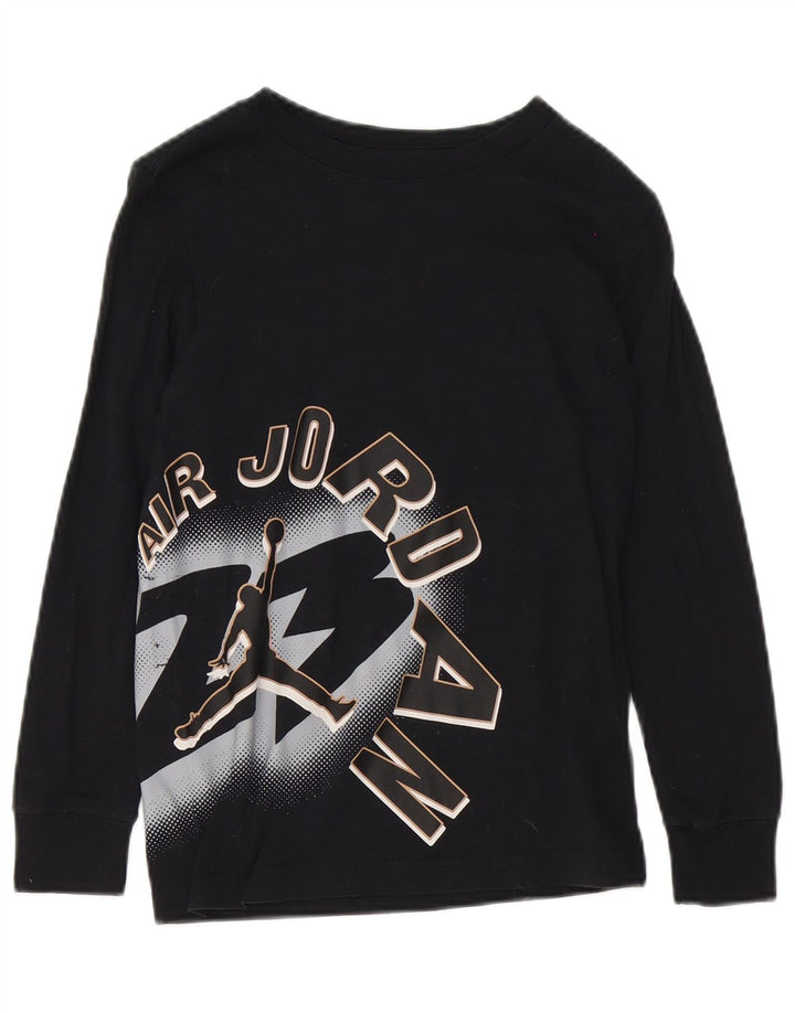 Jordan Boys Graphic Top Manga Larga 10-11 Años Mediano Negro Algodón