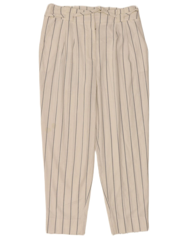 MINT VELVET Pantalones cortos para mujer UK 10 Small W32 L25 White Stripes