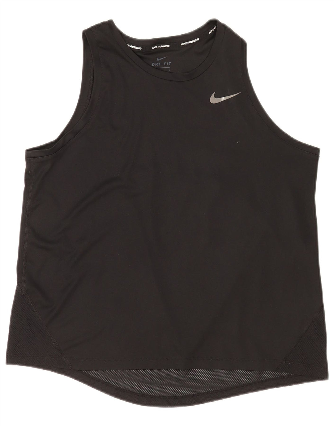 Nike Mujer Dri Fit Chaleco Top UK 14 Mediano Negro Poliéster