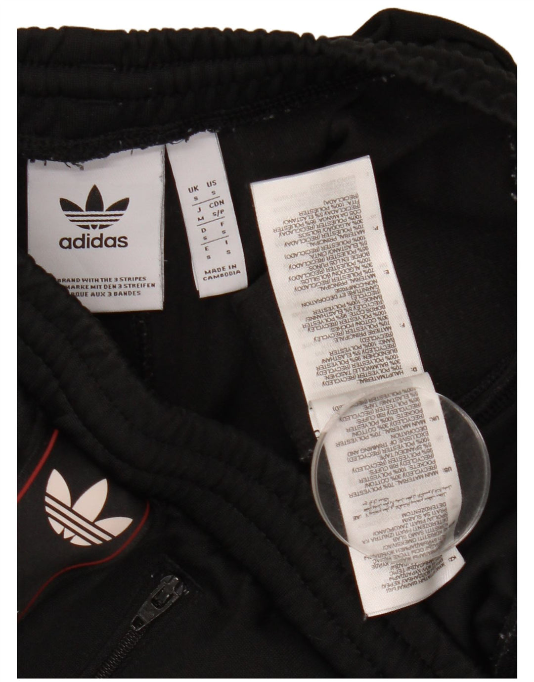 Adidas Hombre Graphic Chándal Pantalones Joggers Pequeño Poliéster Negro