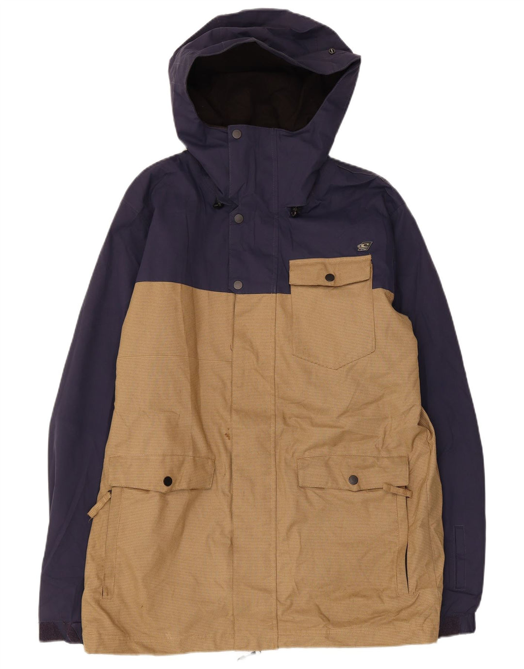 O'Neill Chaqueta cortavientos con capucha para hombre UK 38 Medium Azul marino Colorblock