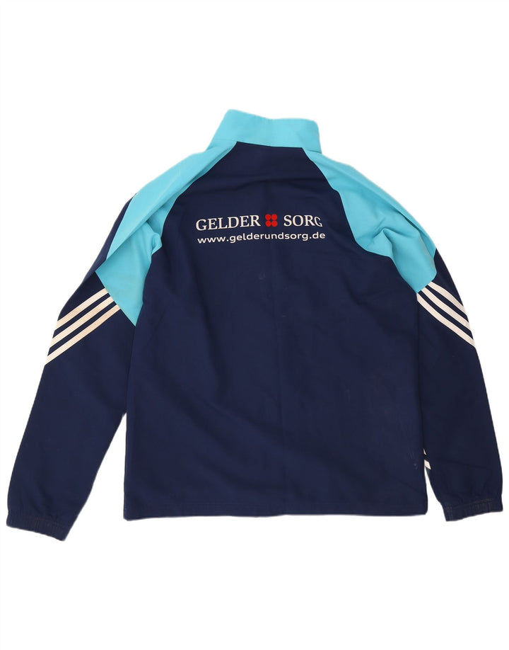 Adidas Hombre Gráfico Chándal Top Chaqueta Grande Azul Marino Colorblock