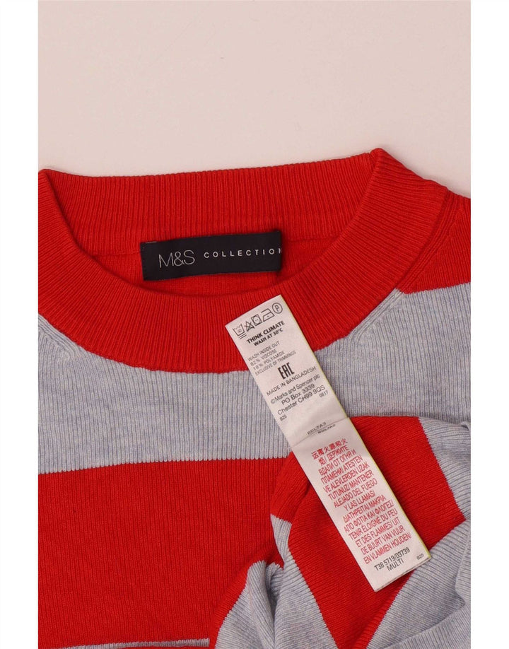Marks & Spencer Top para Mujer Manga Larga UK 40 Small Multicolor Rayas