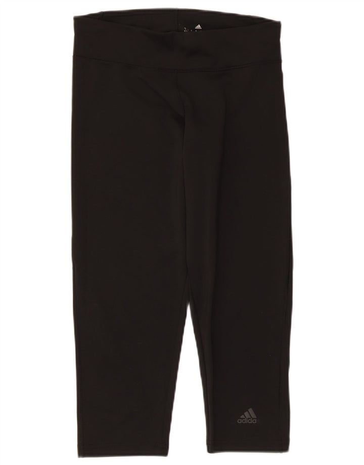 Adidas Mujer Climalite Capri Leggings Reino Unido 8/10 Pequeño Negro