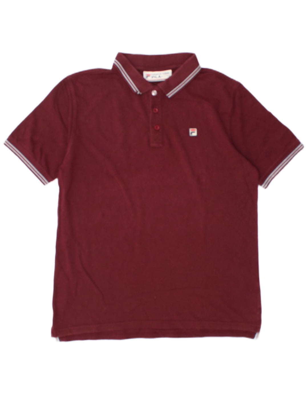 Fila Polo Hombre Grande Granate Algodón