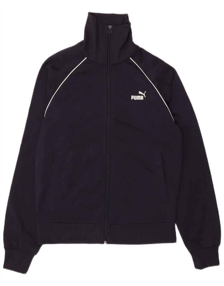 PUMA Mens Tracksuit Top Jacket Medium Navy Blue Polyester