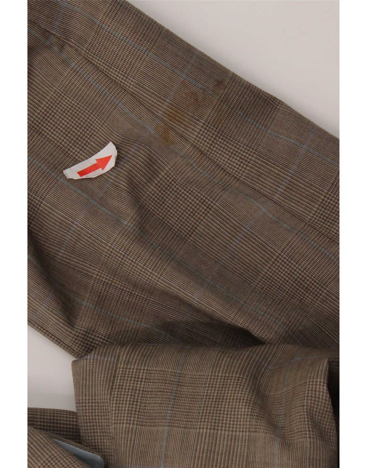 Hugo Boss Chaqueta tipo blazer de 2 botones para hombre EU 48 Lana virgen a cuadros marrón medio