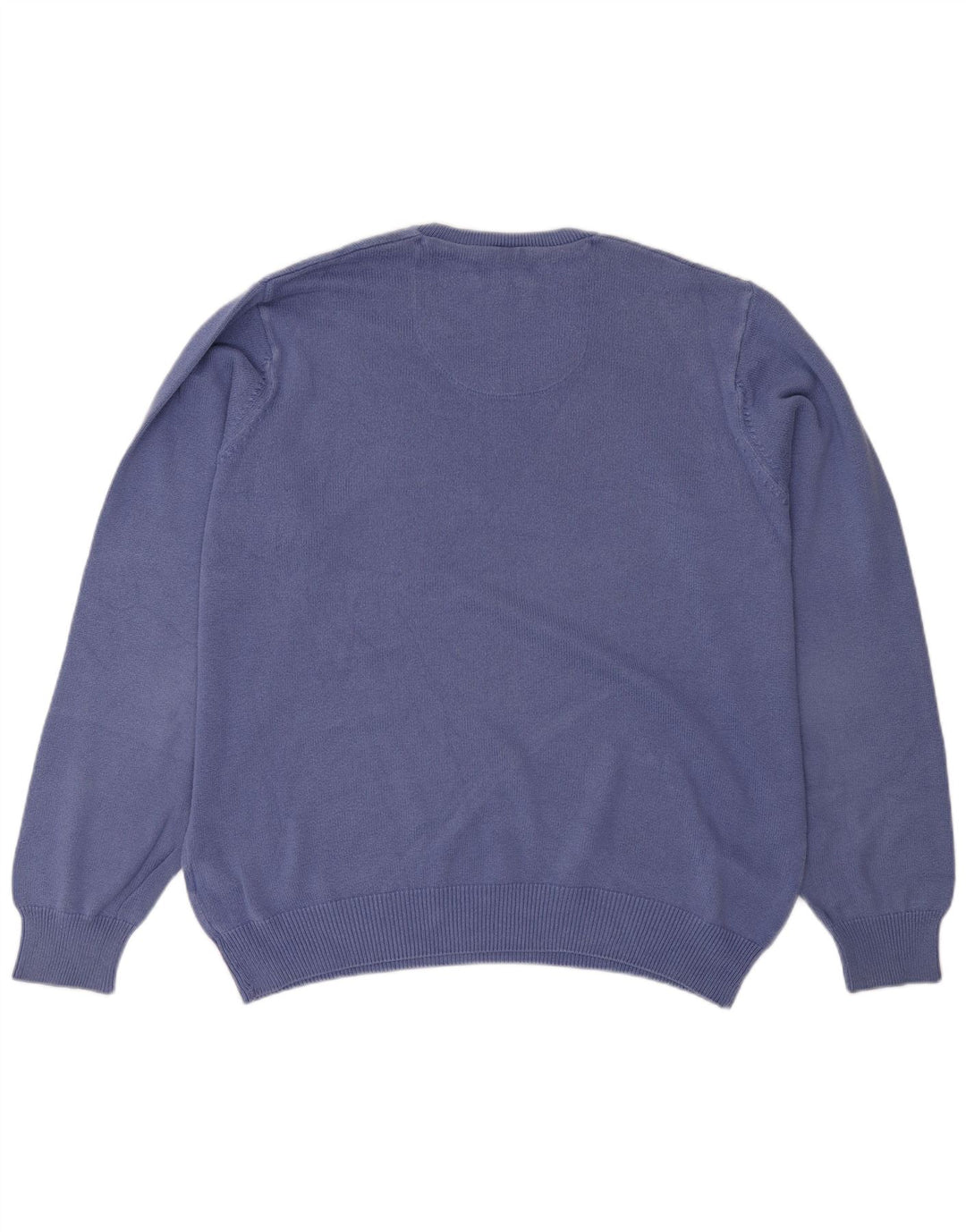 Marks & Spencer Jersey con cuello en V para hombre, color azul, talla grande, algodón azul