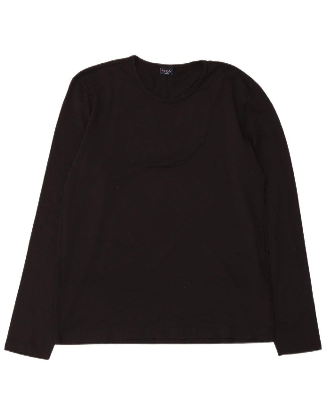 FILA Hombre Top Manga Larga Medio Negro