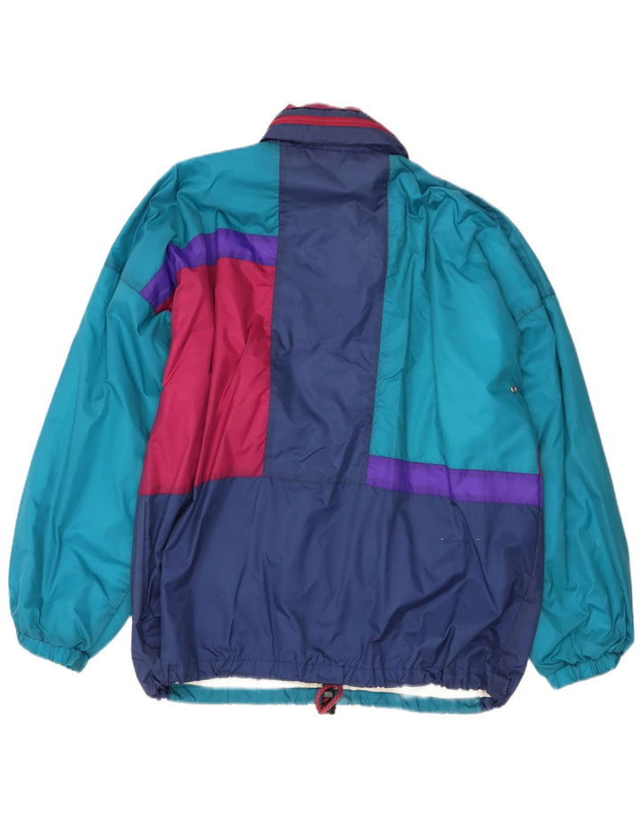 Marcel Clair Chaqueta impermeable con capucha para hombre EU 52/54 Large Blue Colourblock