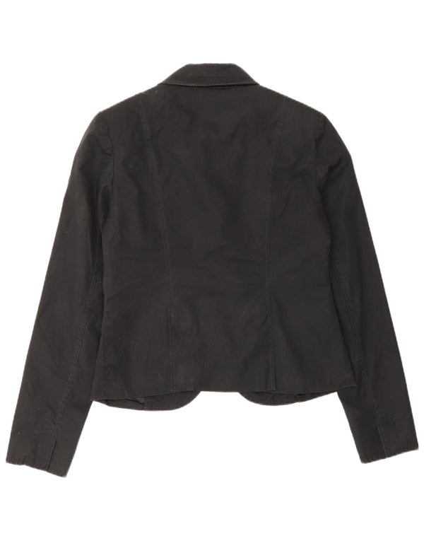 Gap Chaqueta tipo blazer con 1 botón para mujer UK 6 XS Algodón negro