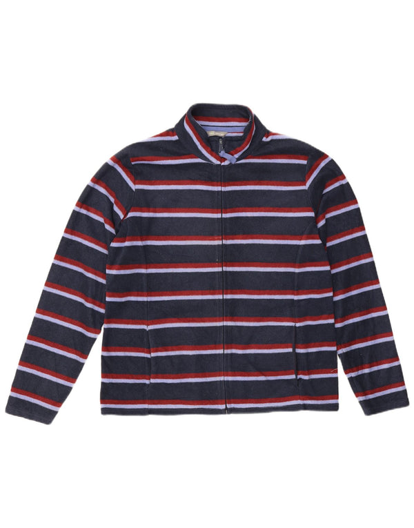 Marks & Spencer Chaqueta polar para mujer UK 46 Grande Azul marino Rayas