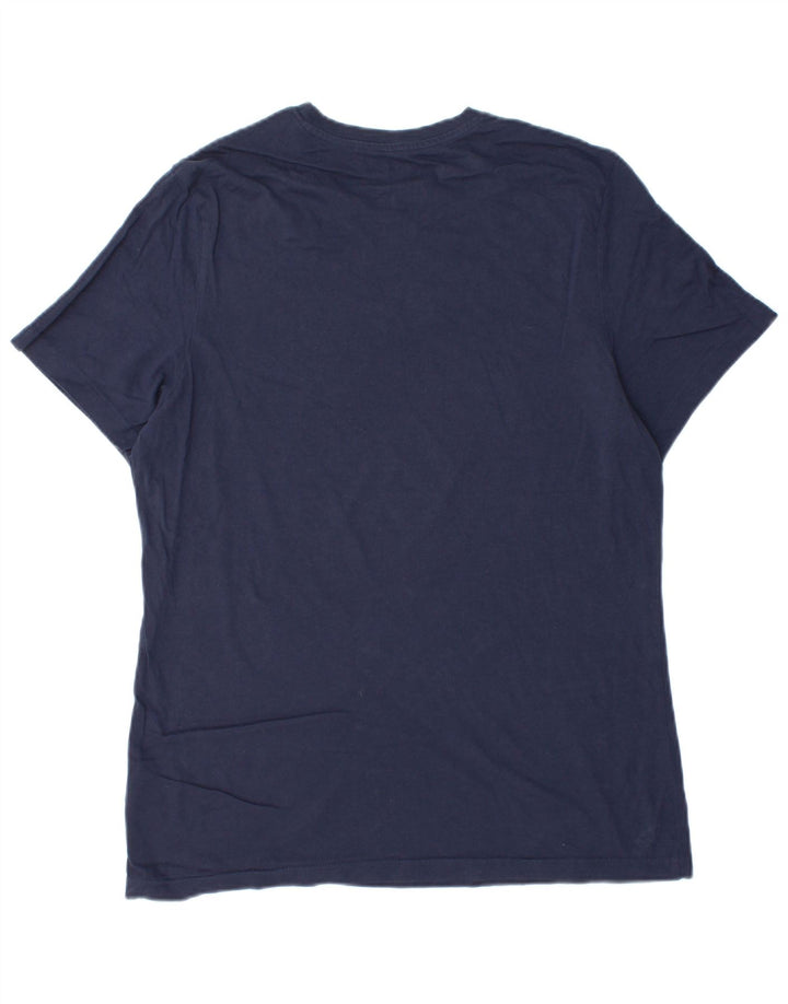 Reebok - Camiseta gráfica para hombre, talla grande, algodón azul marino