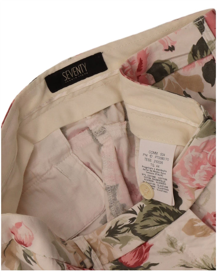 Seventy Pantalones Cortos Para Mujer IT 44 Medium W30 L26 Multicolor Floral