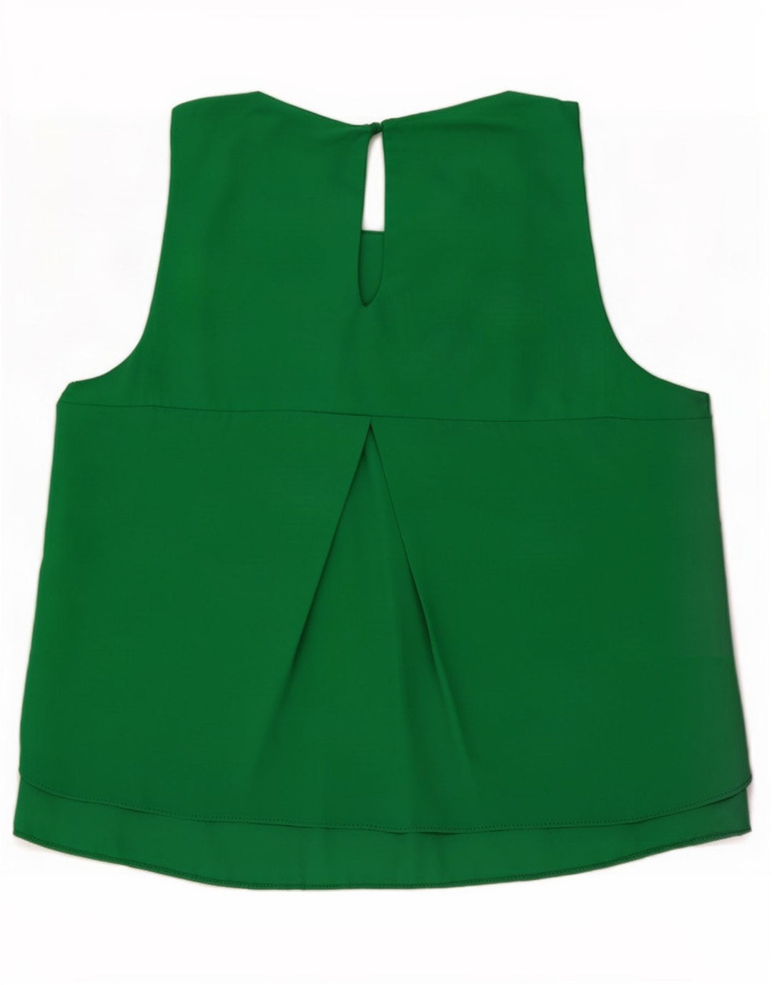 Zara Mujer Blusa Sin Mangas Top UK 6 XS Verde Poliéster