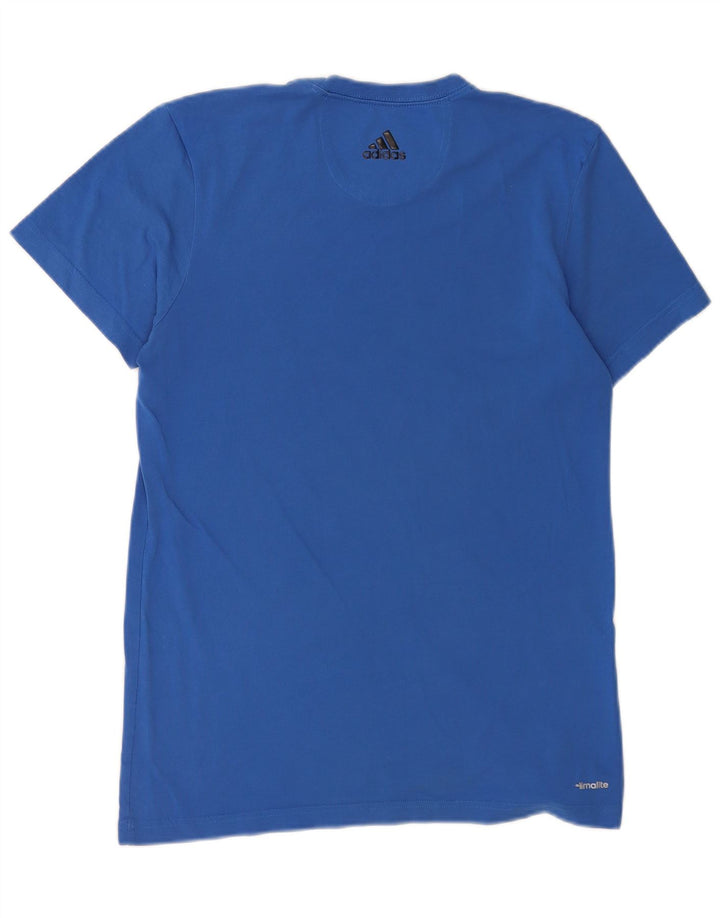 Adidas Hombre Climalite Graphic Camiseta Top Azul Medio