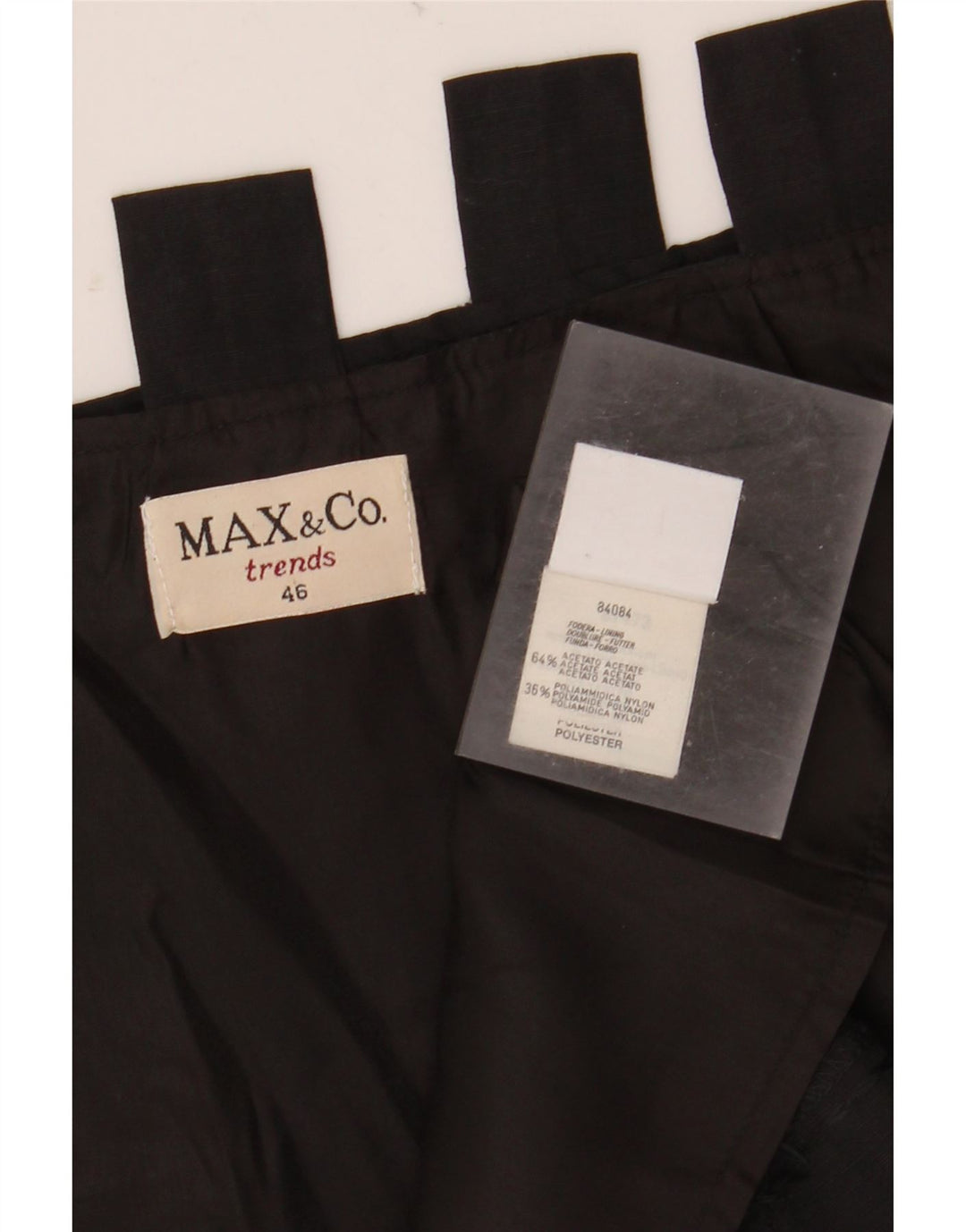 MAX & CO. Minifalda para mujer IT 46 Grande W34 Acetato negro